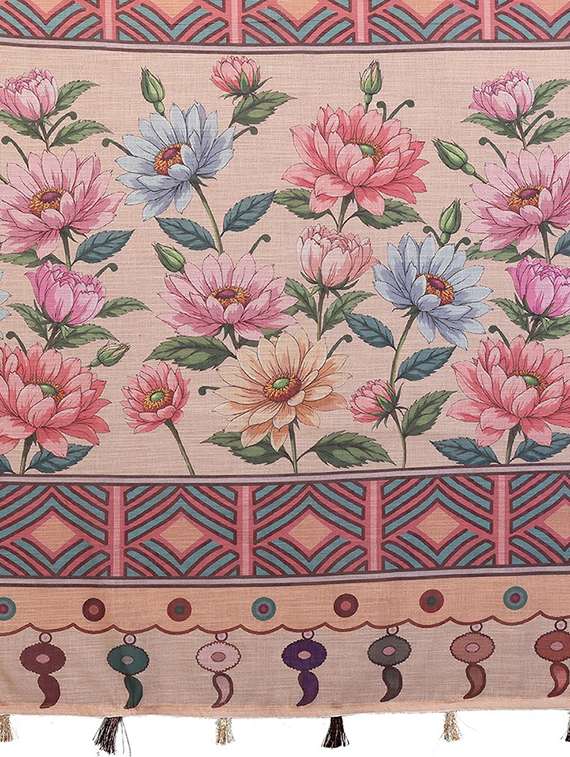 women printed casual wear saree with blouse - 22384333 -  Standard Image - 5