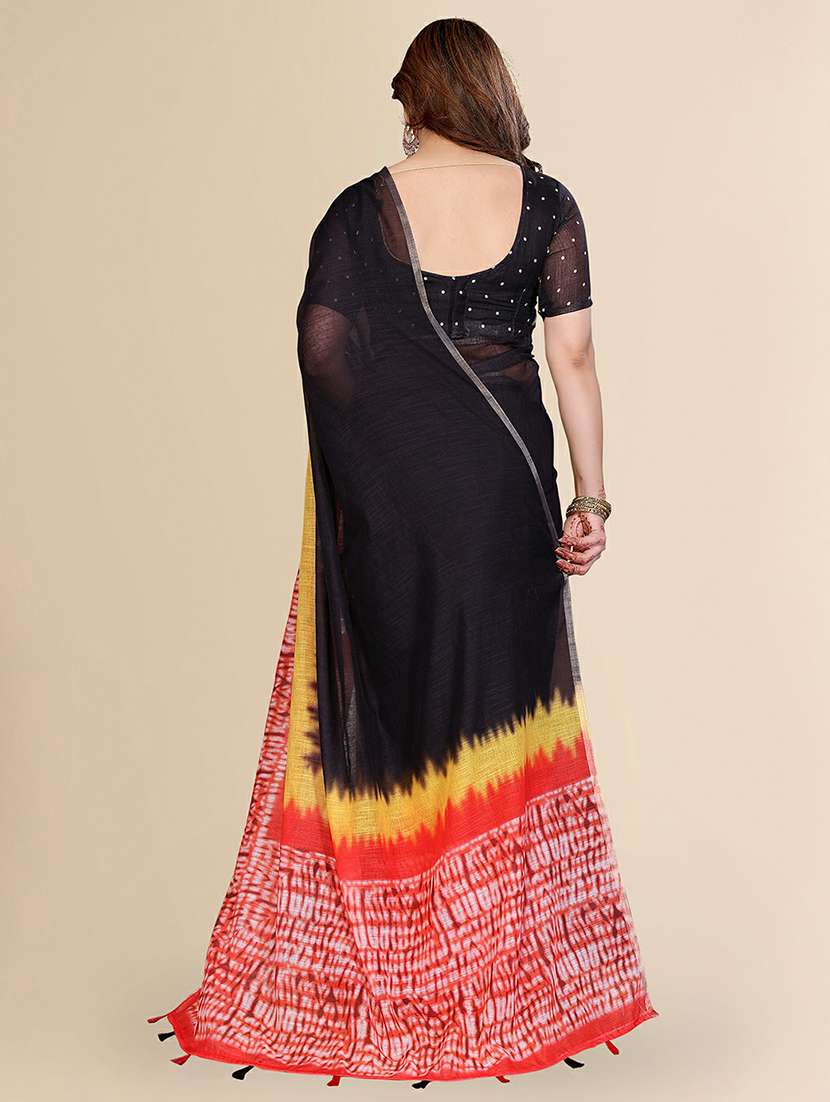 women printed casual wear saree with blouse - 22384340 -  Standard Image - 3
