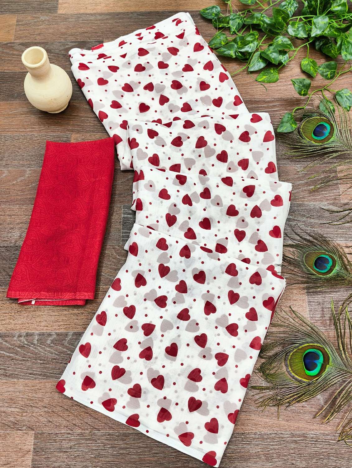 women printed casual wear saree with blouse - 22384393 -  Standard Image - 3