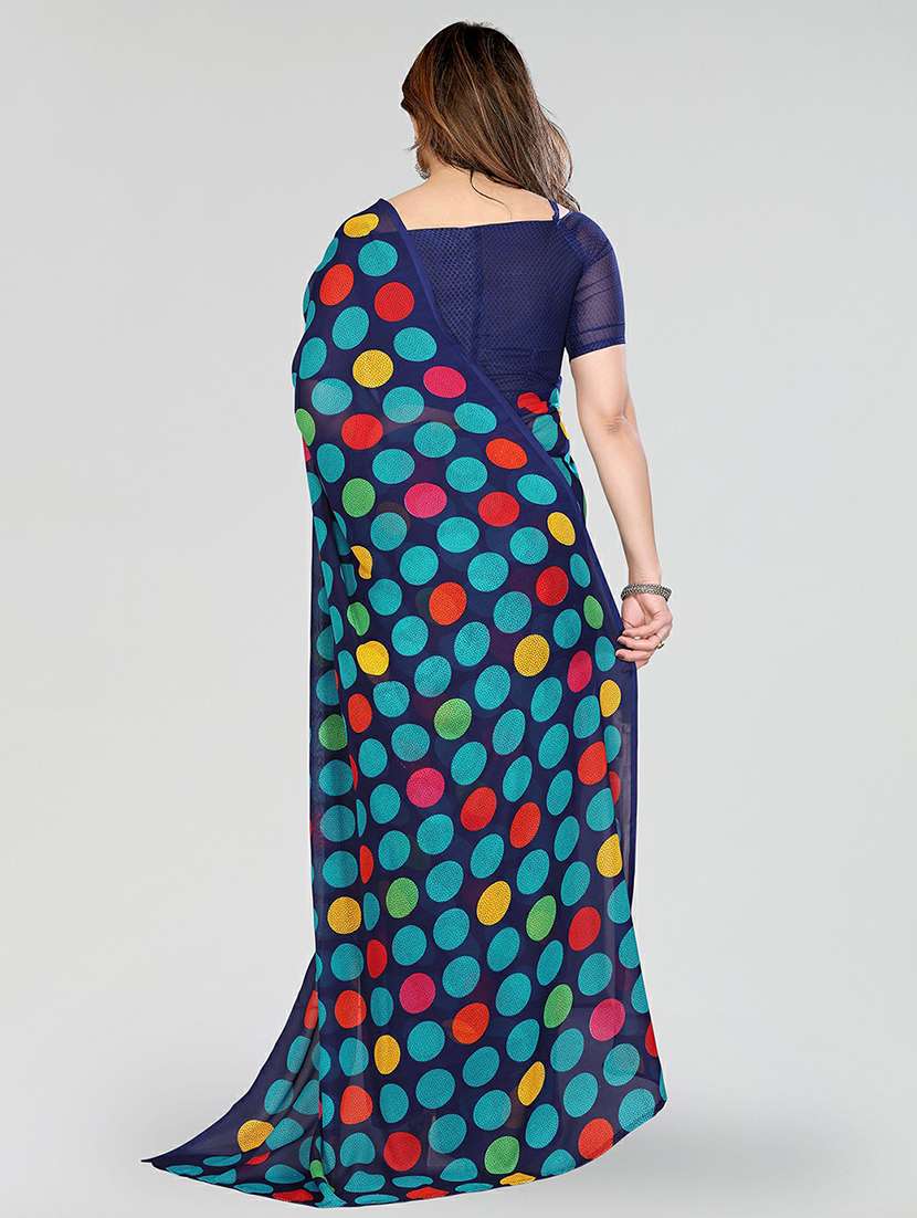 women printed casual wear saree with blouse - 22384532 -  Standard Image - 3