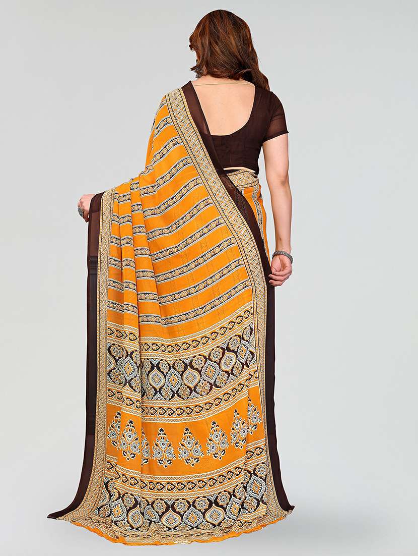 women printed casual wear saree with blouse - 22384546 -  Standard Image - 3