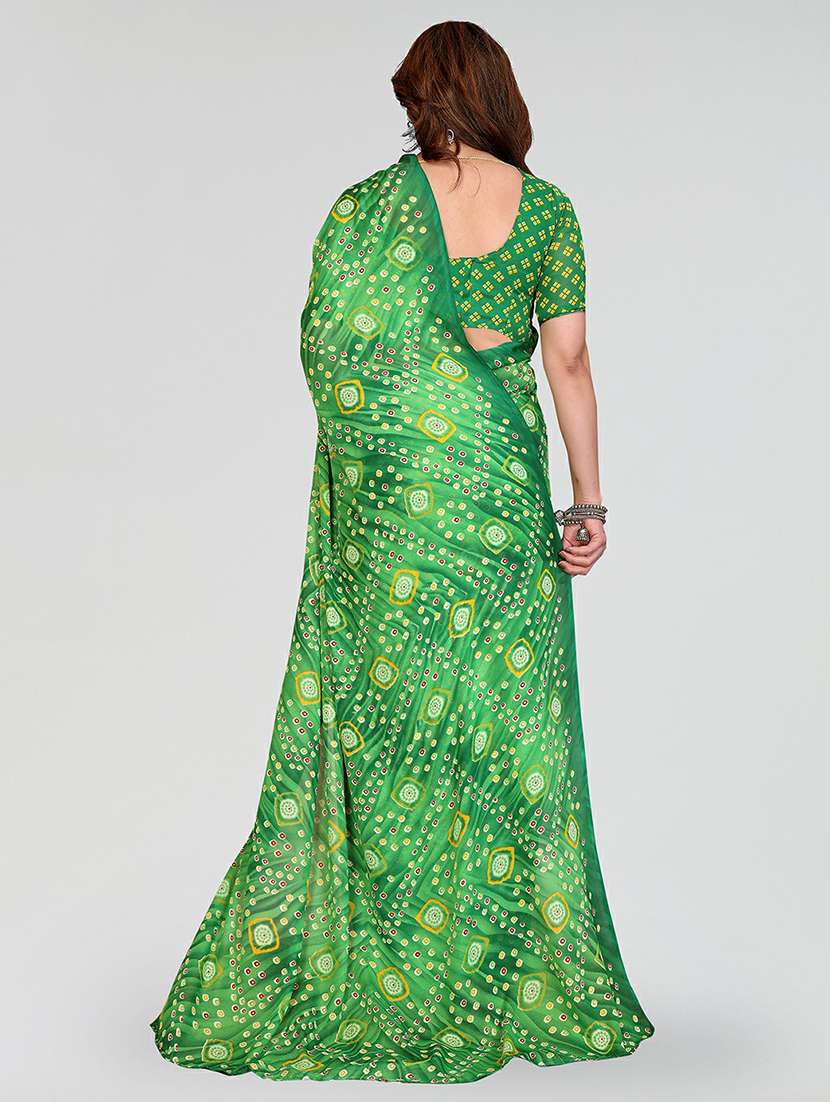 women printed casual wear saree with blouse - 22384551 -  Standard Image - 3