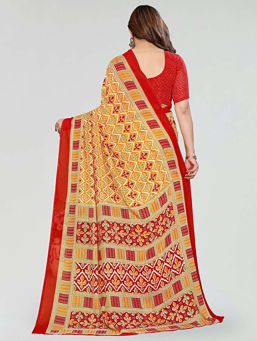 women printed casual wear saree with blouse - 22384555 -  Standard Image - 3