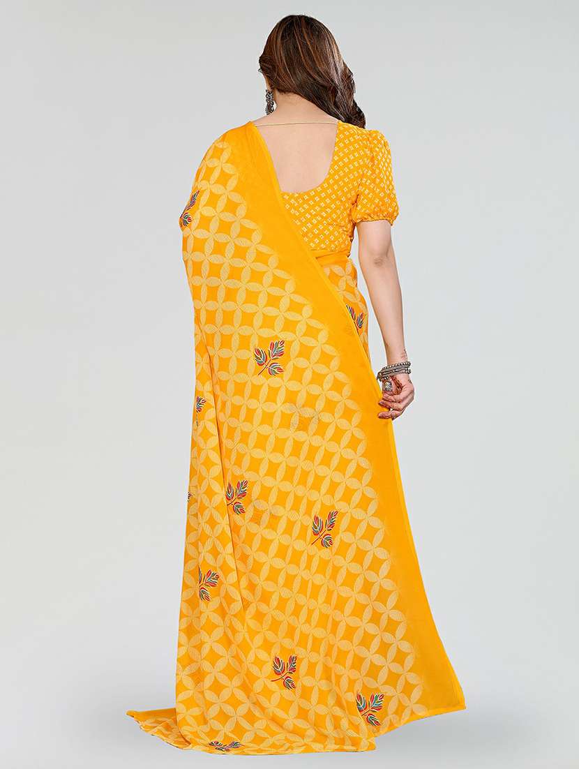 women printed casual wear saree with blouse - 22384559 -  Standard Image - 3