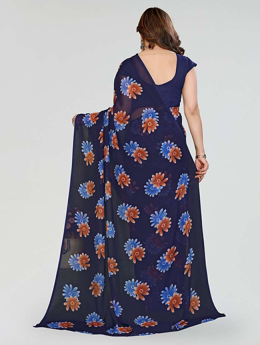 women printed casual wear saree with blouse - 22384567 -  Standard Image - 3