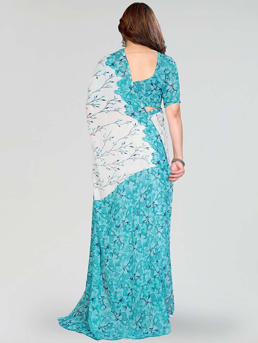 women printed casual wear saree with blouse - 22384591 -  Standard Image - 3