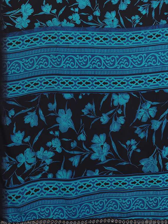 women printed casual wear saree with blouse - 22384639 -  Standard Image - 5