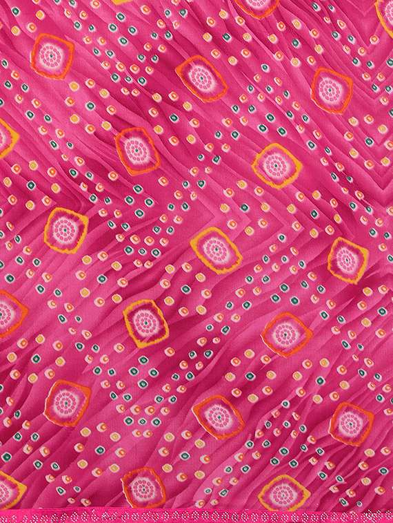 women printed casual wear saree with blouse - 22384658 -  Standard Image - 5