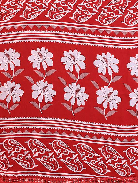 women printed casual wear saree with blouse - 22384672 -  Standard Image - 5