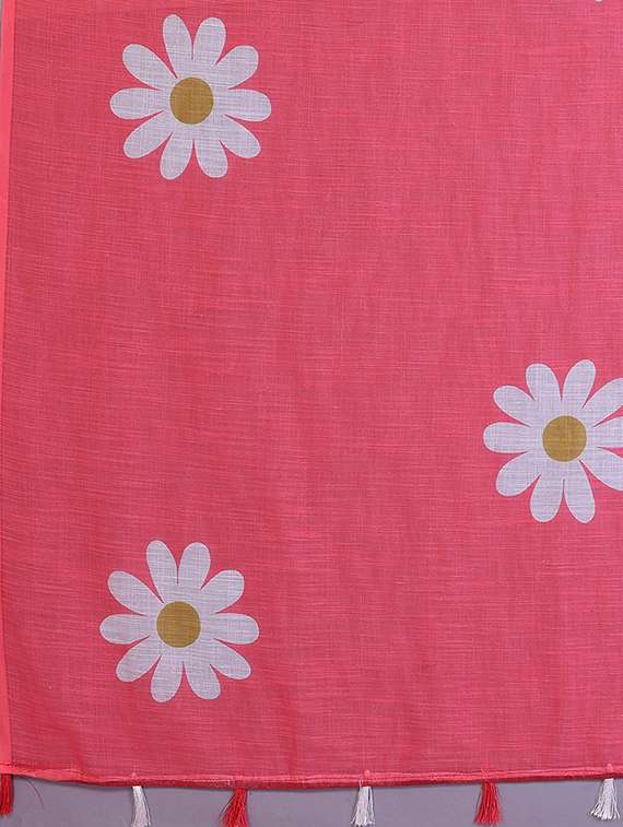 women printed casual wear saree with blouse - 22384685 -  Standard Image - 5