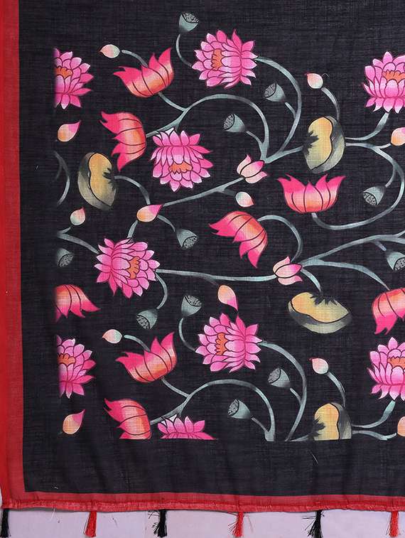 women printed casual wear saree with blouse - 22384693 -  Standard Image - 5