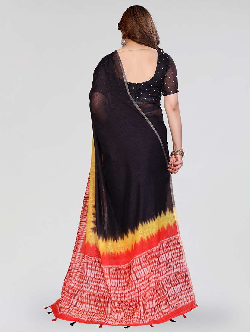 women printed casual wear saree with blouse - 22384704 -  Standard Image - 3