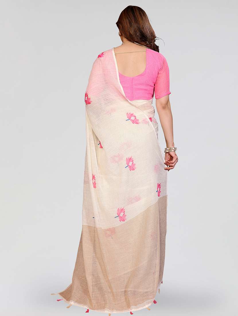 women printed casual wear saree with blouse - 22384708 -  Standard Image - 3