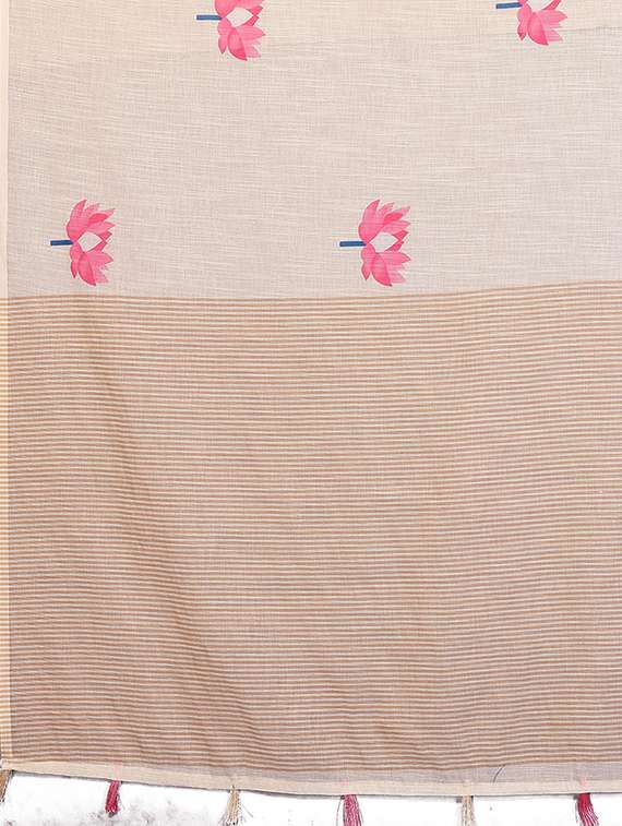 women printed casual wear saree with blouse - 22384708 -  Standard Image - 5