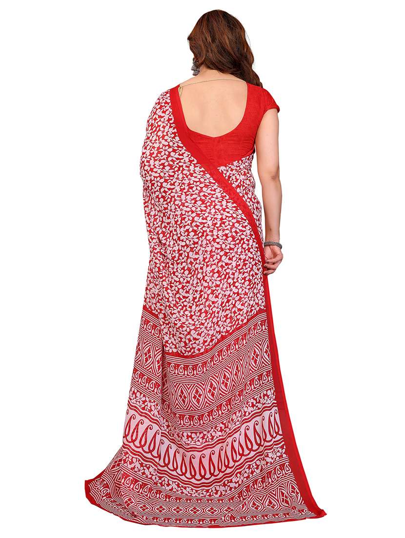 women printed casual wear saree with blouse - 22384719 -  Standard Image - 3