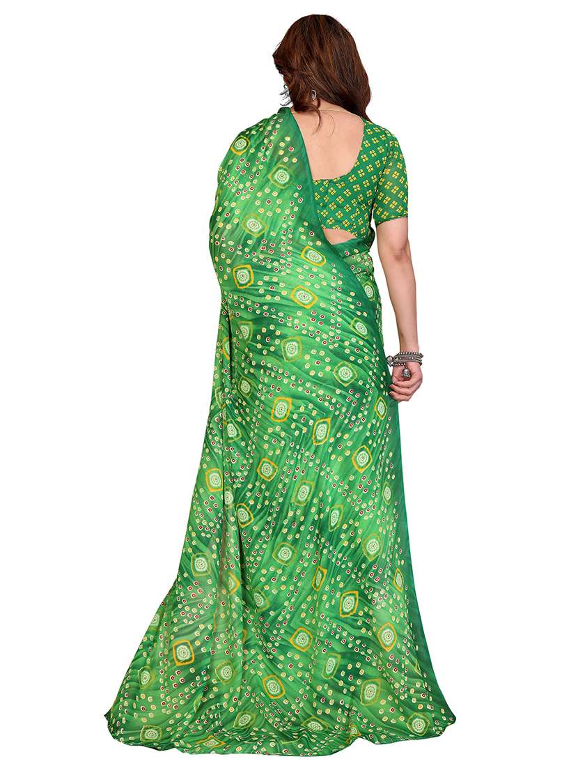women printed casual wear saree with blouse - 22384733 -  Standard Image - 3