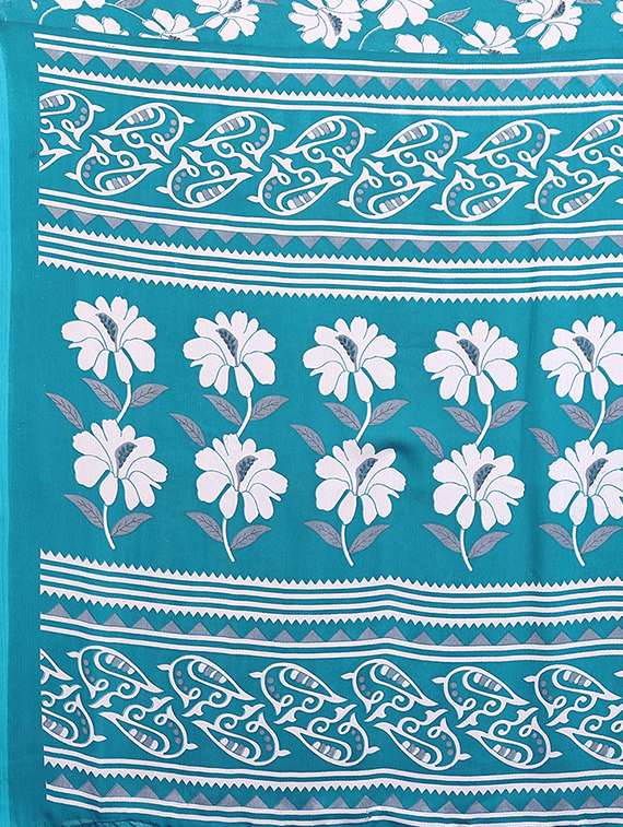 women printed casual wear saree with blouse - 22384745 -  Standard Image - 5