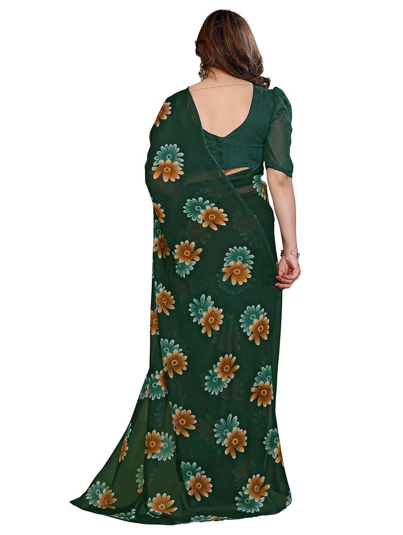 women printed casual wear saree with blouse - 22384751 -  Standard Image - 3