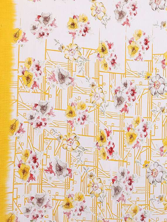 women printed casual wear saree with blouse - 22384754 -  Standard Image - 5