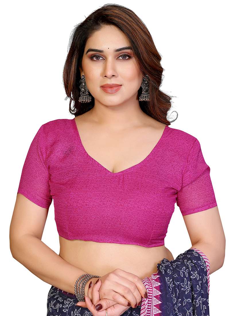 women printed casual wear saree with blouse - 22384769 -  Standard Image - 5