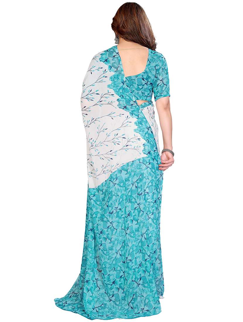 women printed casual wear saree with blouse - 22384773 -  Standard Image - 3