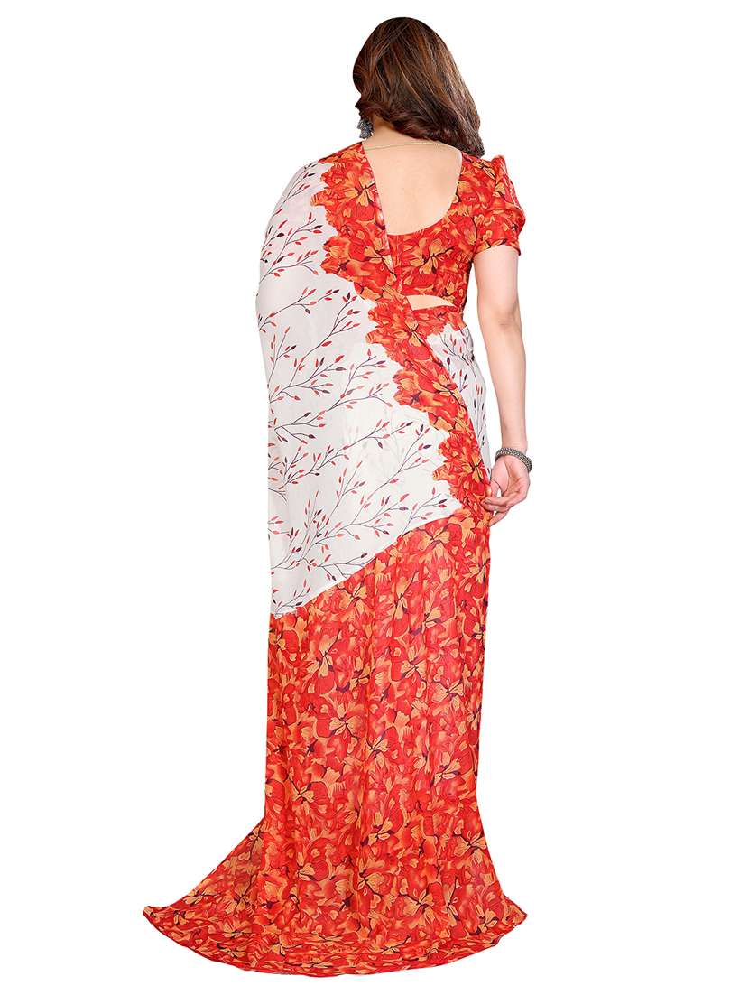women printed casual wear saree with blouse - 22384774 -  Standard Image - 3