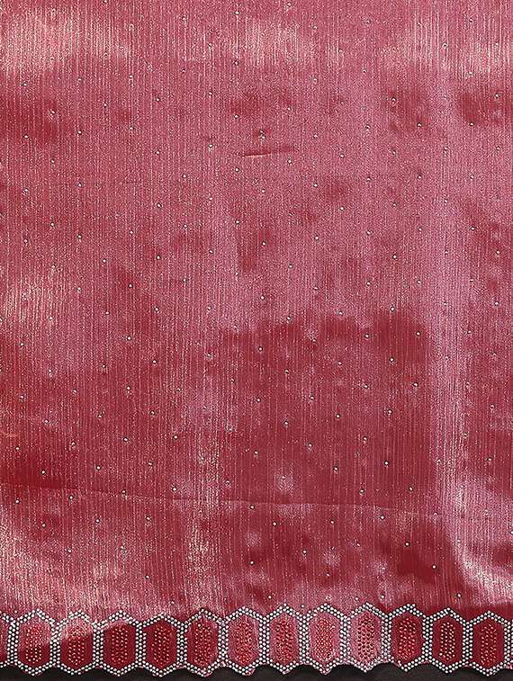 women solid with work embellished saree with blouse - 22384797 -  Standard Image - 5