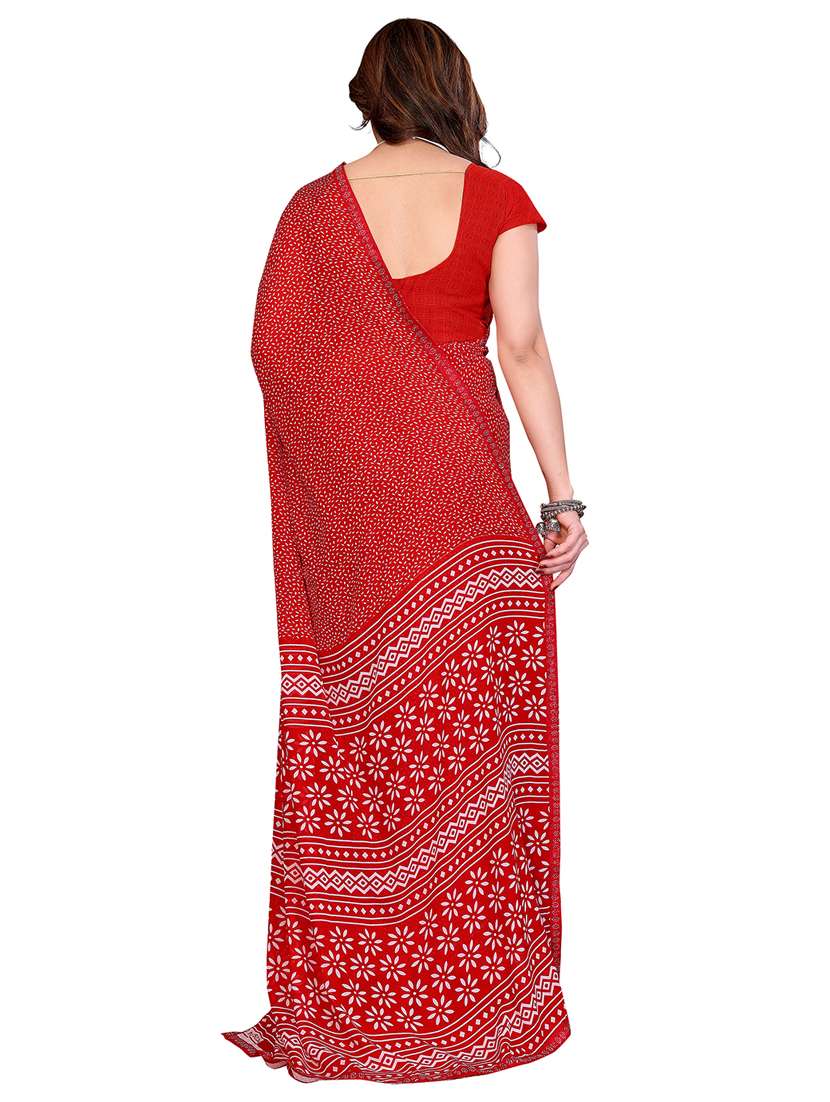 women printed casual wear saree with blouse - 22384805 -  Standard Image - 3