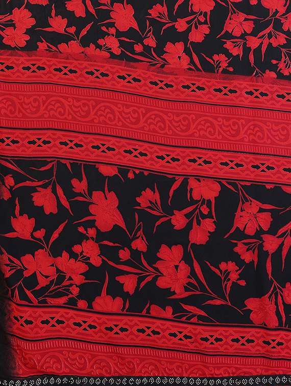 Women Printed Casual Wear Saree With Blouse - 22384825 -  Standard Image - 5