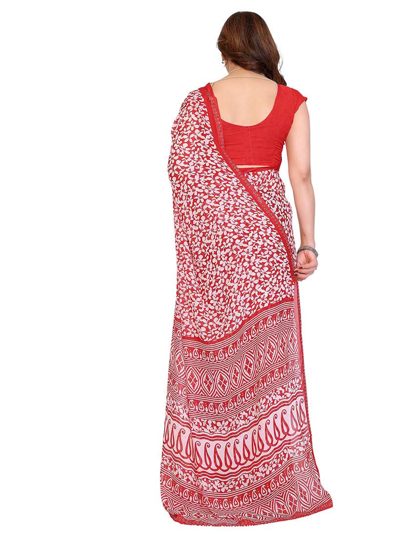 women printed casual wear saree with blouse - 22384827 -  Standard Image - 3