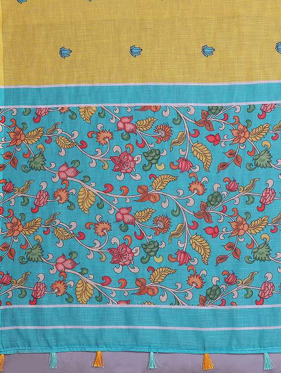 women printed casual wear saree with blouse - 22384879 -  Standard Image - 5