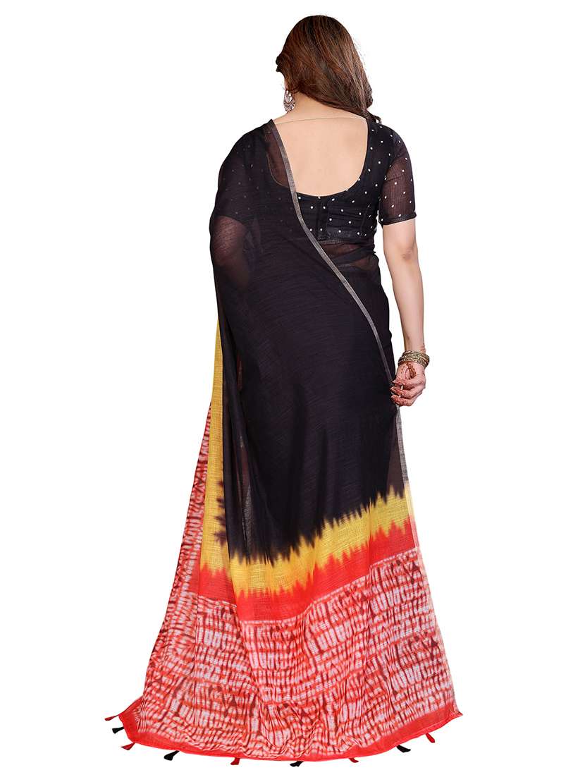 women printed casual wear saree with blouse - 22384887 -  Standard Image - 3