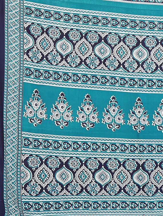women printed casual wear saree with blouse - 22384910 -  Standard Image - 5