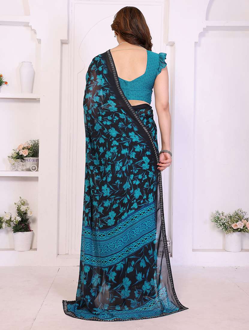 women printed casual wear saree with blouse - 22385004 -  Standard Image - 3