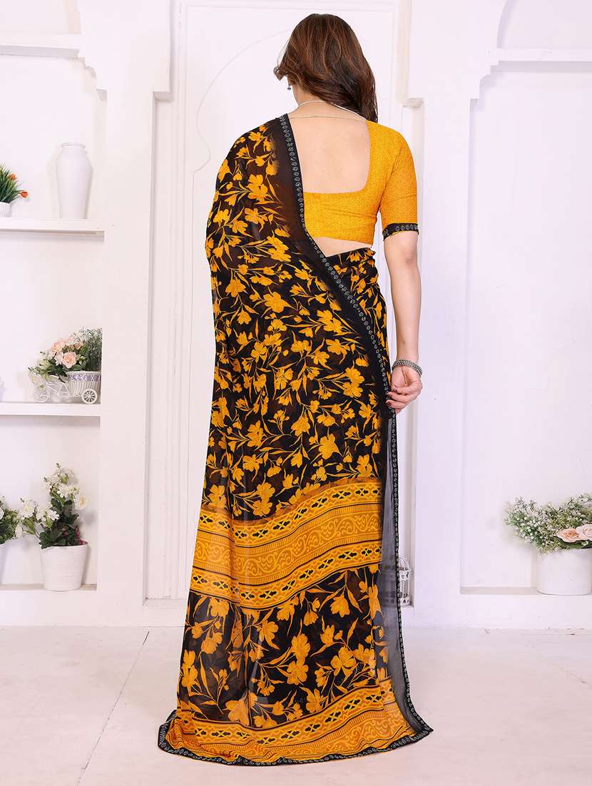women printed casual wear saree with blouse - 22385005 -  Standard Image - 3