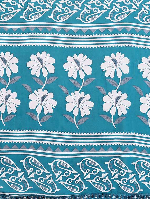 women printed casual wear saree with blouse - 22385036 -  Standard Image - 5