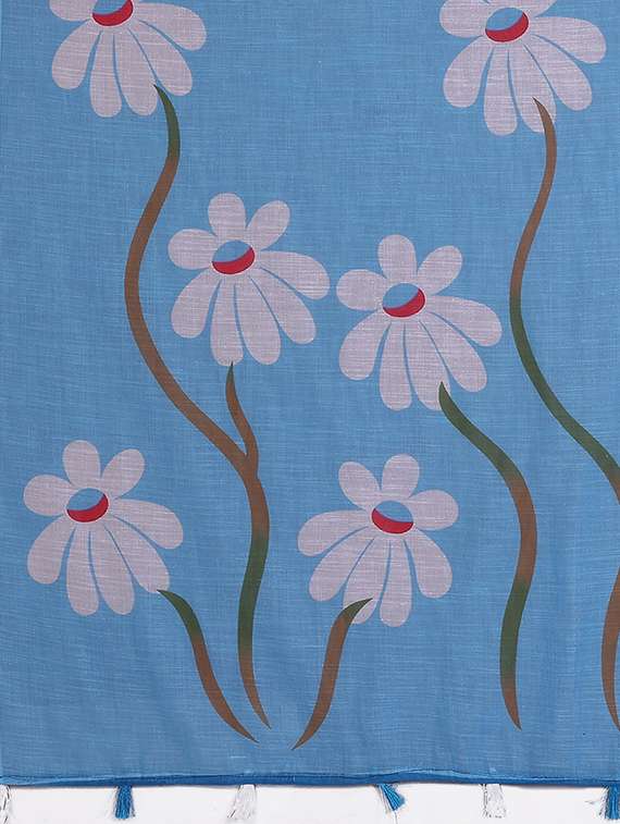 women printed casual wear saree with blouse - 22385052 -  Standard Image - 5