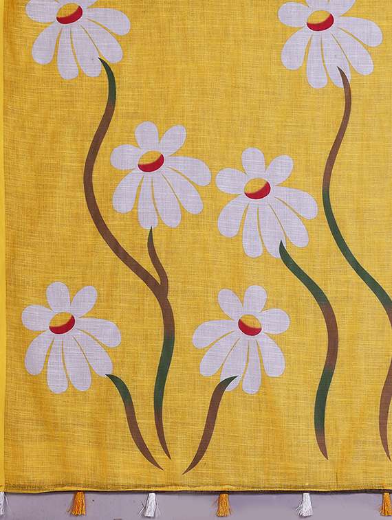 women printed casual wear saree with blouse - 22385053 -  Standard Image - 5