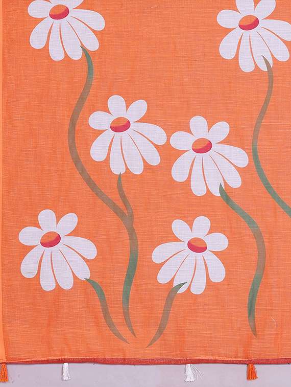 women printed casual wear saree with blouse - 22385055 -  Standard Image - 5