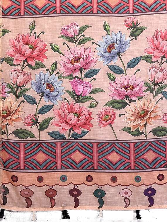 women printed casual wear saree with blouse - 22385065 -  Standard Image - 5