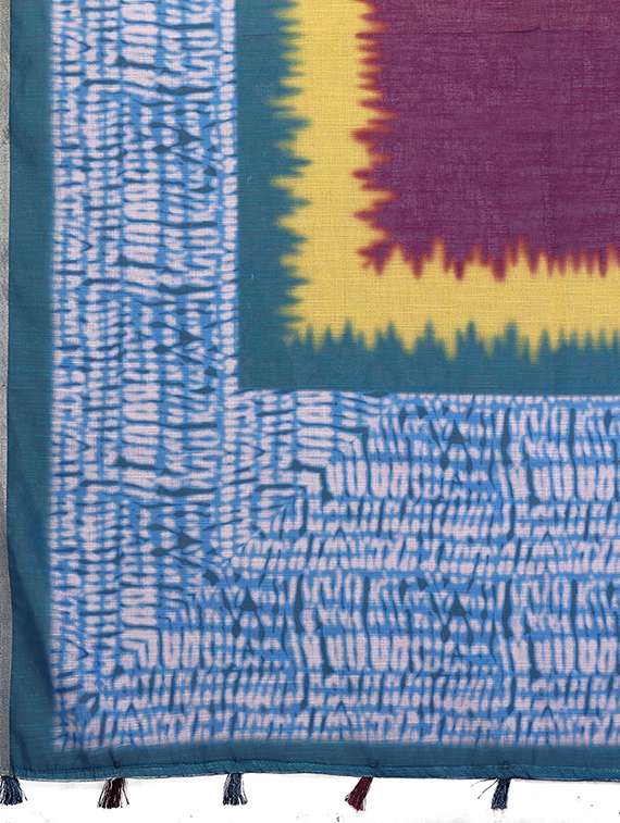 women printed casual wear saree with blouse - 22385068 -  Standard Image - 5