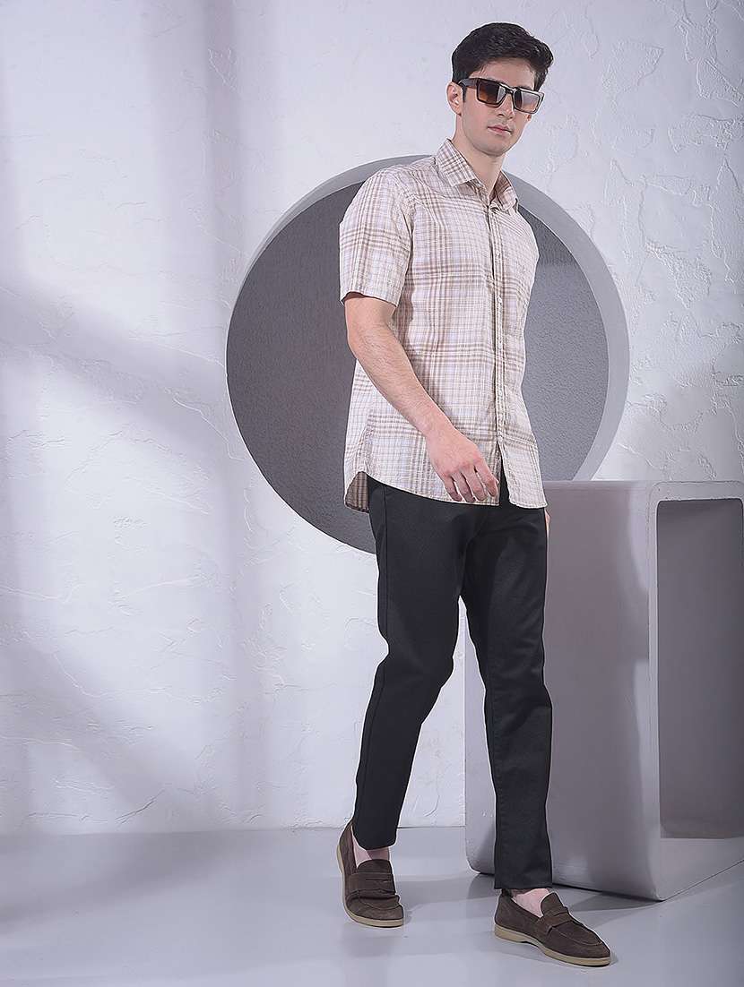 men solid mid rise chinos casual trouser - 22385080 -  Standard Image - 5