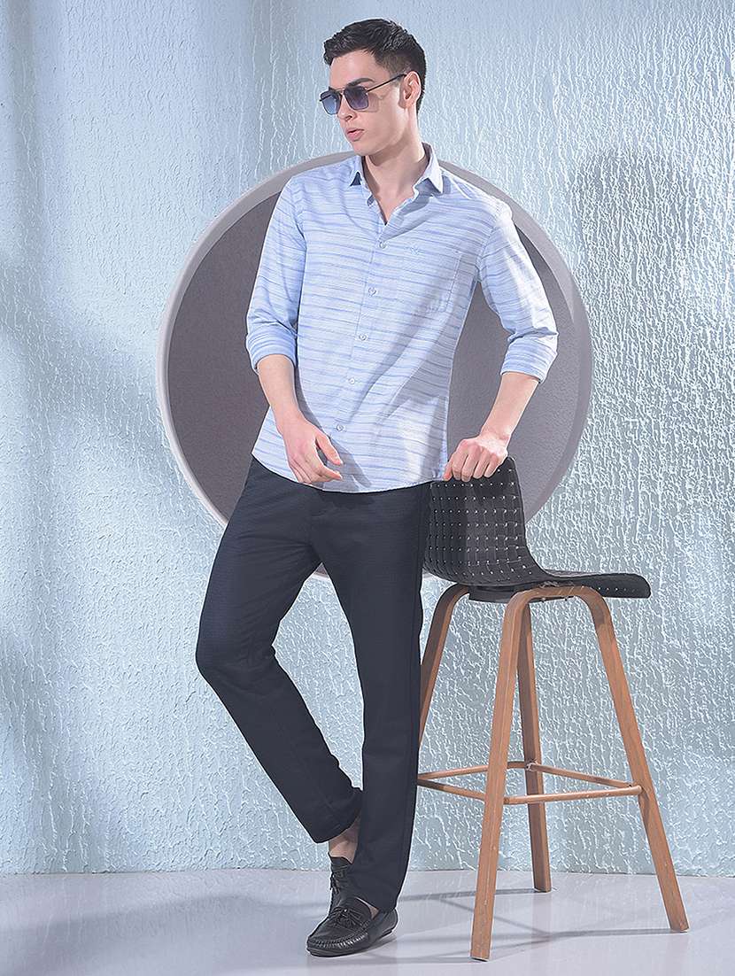 men solid mid rise chinos casual trouser - 22385081 -  Standard Image - 5