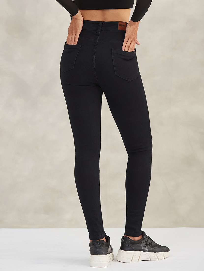 Women Solid High Rise Sim Fit Jeans - 22385185 -  Standard Image - 3