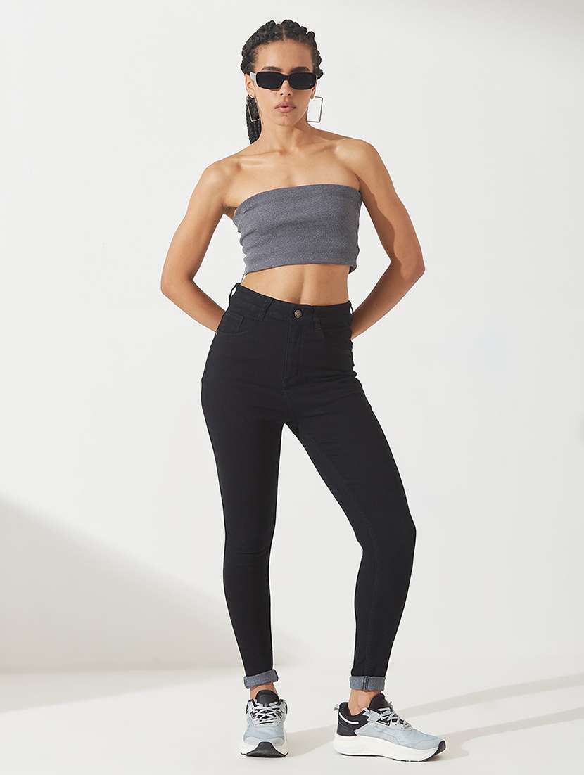 Women Solid High Rise Skinny Jeans - 22385205 -  Standard Image - 3