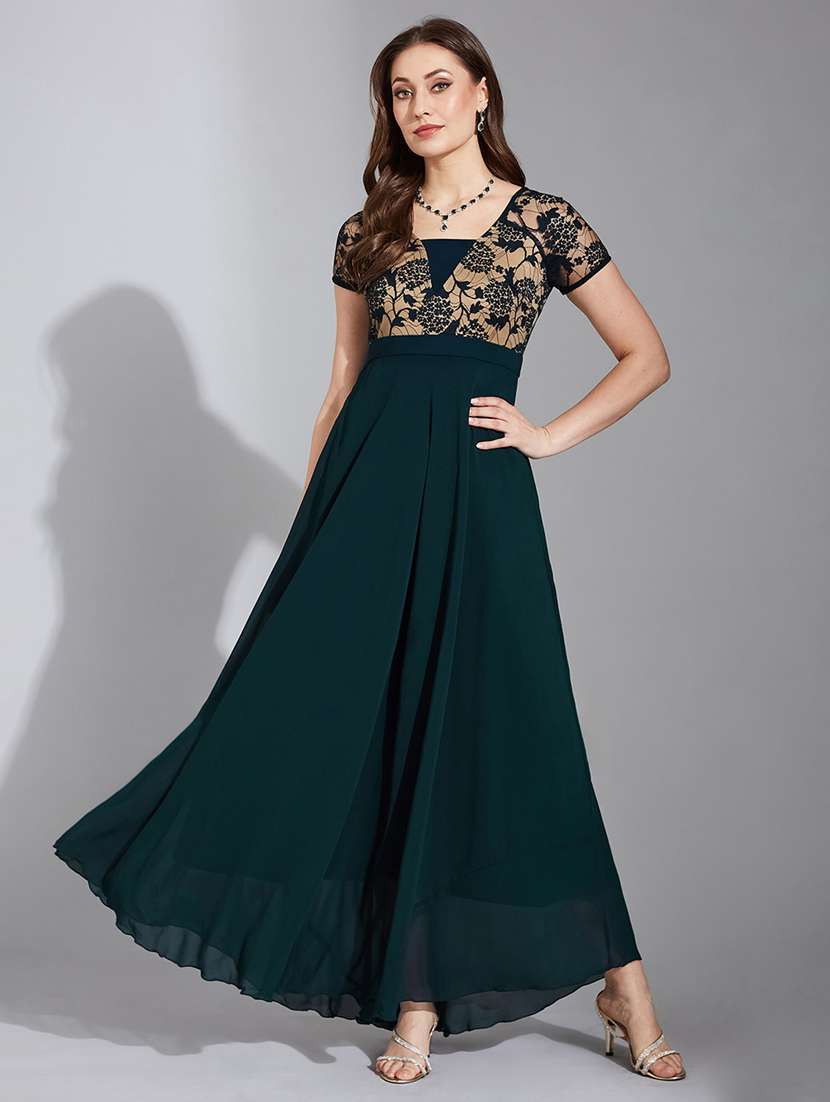 women self desigend short sleeve lace dress