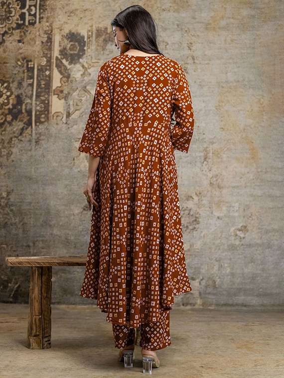 women printed three quarter sleeve kurta pant with dupatta set - 22385506 -  Standard Image - 3