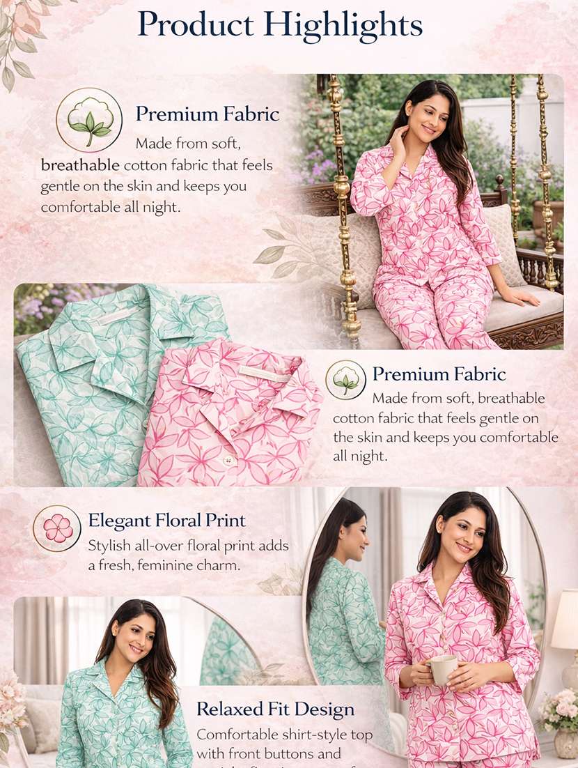 women printed shirt and trouser co-ord set - 22385552 -  Standard Image - 5