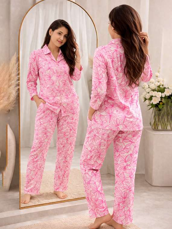 women printed shirt and trouser co-ord set - 22385552 -  Standard Image - 5