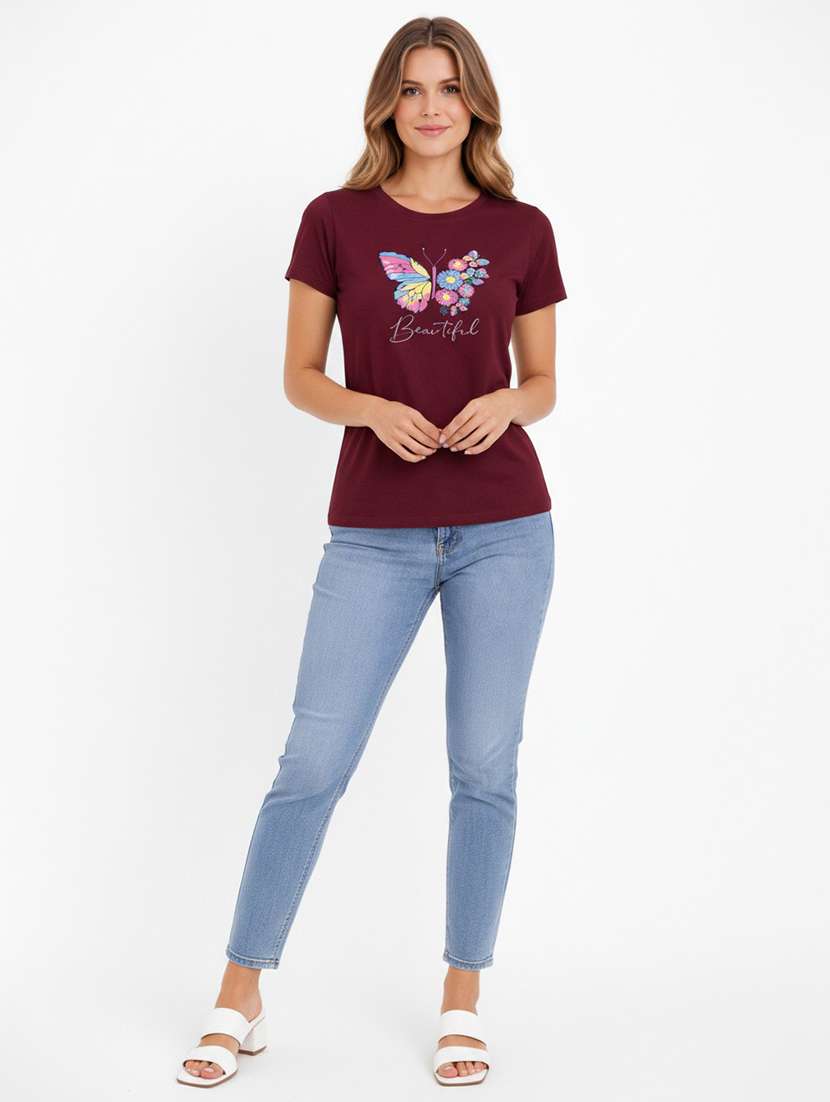 women printed short sleeve t-shirt - 22385571 -  Standard Image - 3
